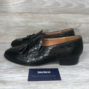 Ennesi Genuine Alligator Slip On Loafers Sz 7